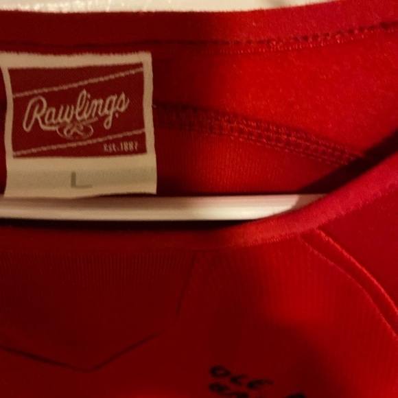 Vintage Ole Miss(Colonel Reb) Rawlings Baseball Jersey/Sweatshirt Size Large - Picture 2 of 8